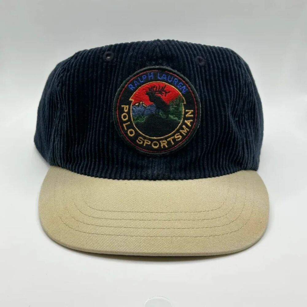 Vintage Polo Sport Ralph Lauren Polo Sportsman Outdoors Corduroy Hat Kids